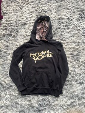 My Chemical Romance Black Hoodie with Gold Logo